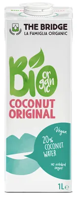 Zdjęcie produktu dla Napój Kokosowy Original Bez Dodatku Cukrów Bezglutenowy1 L - The Bridge