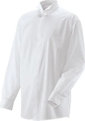 Produktbild von Smoking-Hemd, Stehkragen, langarm : weiß : 38 : 60% Baumwolle 40% Polyester 120 g/m²