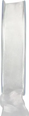 Produktbild von Chiffonband Organzaband Dekoband Weiß Hochzeit 15mm 20m