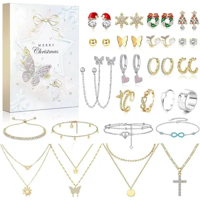 Produktbild von Schmuck Adventskalender 2025 für Frauen & Teenager mit 24 Überraschungen