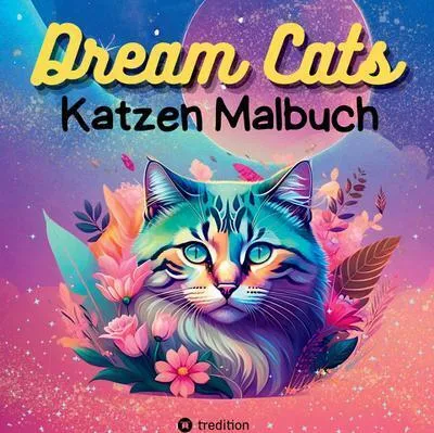 Produktbild von Malbuch Katze Dream Cats für Erwachsene, Frauen, Jugendliche mit Mandalas Tarot Weltall Sprüchen