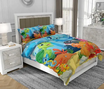 Produktbild von Bettwäsche 200x220 cm + 2x70x80 cm, 3-teilig, 100% Baumwolle, Satin, Reißverschluss, Bunt - SOVIO | So.0287