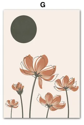 Produktbild von Poster Boho Abtrakt Boho · Berge Sonne | Bilder Wohnzimmer | Wandbilder Schlafzimmer | Deko Print ohne Rahmen | Bilder  Kunstdruck · Motiv G · 50 × 70 cm