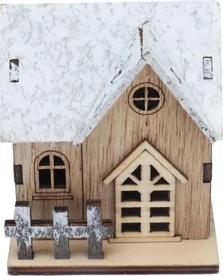 Image de Maison de Poupée Noël LED Lumière Maison en Bois DIY Lumineux Miniature Décorations de Noël Accessoires