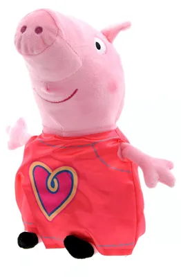 Immagine prodotto di Peppa Wutz figura di peluche (31 cm) peluche animale piggy Peppa cuore vestito