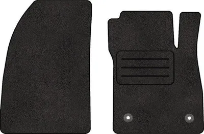 Immagine prodotto di Set di 2 tappetini in velluto nero per auto - Tappetini per interni auto - Tappetini per interni auto