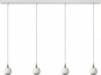 Zdjęcie produktu dla Lampa wisząca nowoczesna listwa białe kule FAVORI 4xGU10 5W Lucide