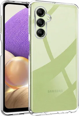 A clear phone case with a green abstract design is shown on a white background.