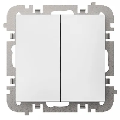 Image de Interrupteur d'escalier double Elektro-Plast Vestra blanc 3818-10