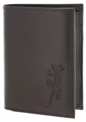 Produktbild von oxmox Leder Geldbörse Leather RFID Protect Kombibörse Lizard Embossed Brown dunkelbraun