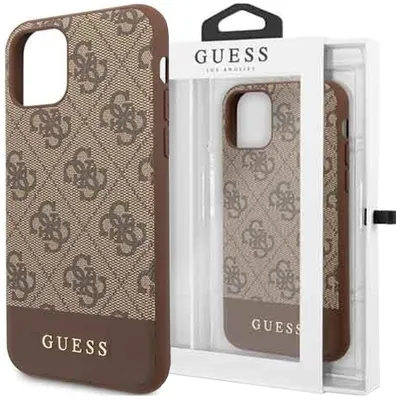 Immagine prodotto di Guess Guhcn61G4Glbr Iphone 11 / Xr 6,1Brązowy/Brown Custodia rigida 4G Stripe Collection