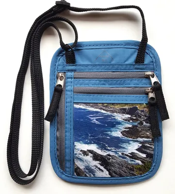 Produktbild von everest1953 Brustbeutel PUMORI RFID Blocker Reisepasshülle Tasche Brusttasche wasserabweisend blau Outdoor