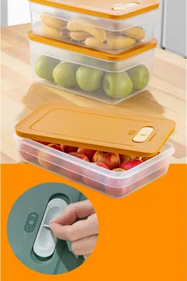 Produktbild von Hermia Concept, HK3LU - Orange, Aufbewahrungsbox-Set (3-teilig), Orange, 100 % KUNSTSTOFF, 18,5 x 28,5 x 7 cm