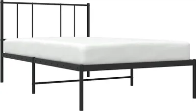 Obrázok produktu pre vidaXL Detská posteľ s čelom kovová čierna 100x190 cm