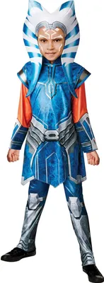 Produktbild von Star Wars - "Deluxe" kostým '" ''Ahsoka Tano'" - Detský BN5304 (L) (Modrá/Oranžová/Biela)