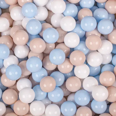 A pile of pastel-colored balls.