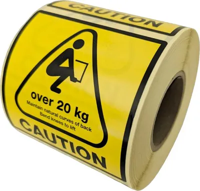 Immagine prodotto di rillprint 67863 Etichette di avvertenza rillprint "CAUTION OVER 20 KG"