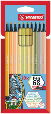 Produktbild von STABILO Premium-Filzstift - Pen 68 - 10er Pack - mit 10 verschiedenen Farben