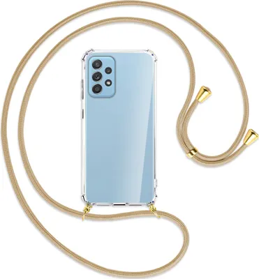Produktbild von Handykette Backcover-Schutzhülle mit Band (Metall goldfarben) für Samsung Galaxy A52 4G / 5G, A52s 5G - caramel