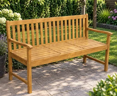 Produktbild von Gartenbank mit Tisch aus Akazienholz