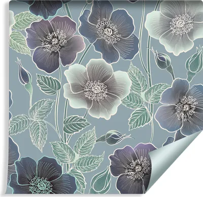 Produktbild von 10m VLIES TAPETE Rolle Natur Vintage Stil BLUMEN XXL