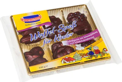 Zdjęcie produktu dla Kuchenmeister gofry fun winter z piankowym nadzieniem opakowanie 100g