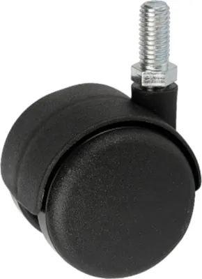 Produktbild von Möbelrad Durchmesser 35mm/20kg, Gewinde M8 | Möbelrad | Räder für Möbel, Bürostuhl, Beistellbett, Schreibtischstuhl, Hocker | Stuhl-Rad | Schwarz