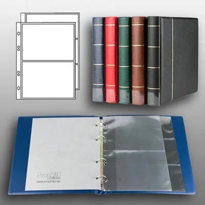Produktbild von Prophila Collection Banknoten-Album (blau) mit 20 Hüllen für 50 Banknoten