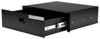 Productafbeelding van Pronomic RD-103 Racklade, 3 HE (lade voor 19-inch rack, met kliksluiting, staal) - zwart