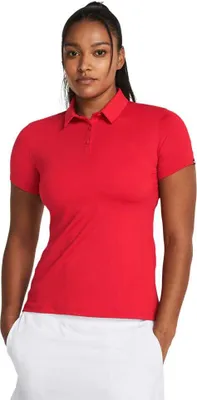 Image de Under Armour Golf Tee To Green Polo à manches courtes Pour Femme Rouge M Femmes Rouge M