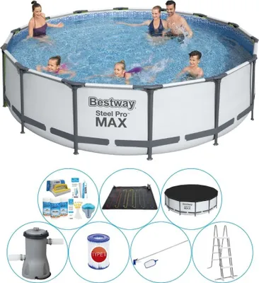 Zdjęcie produktu dla Basen z akcesoriami - Bestway Steel Pro MAX 427x107 cm okrągły