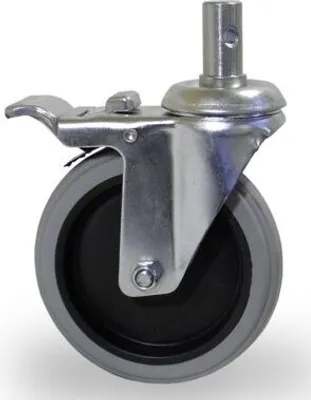 Produktbild von Rolle für Toilettenrollstuhl INVACARE H720T mit Bremse grau-schwarz>>>>