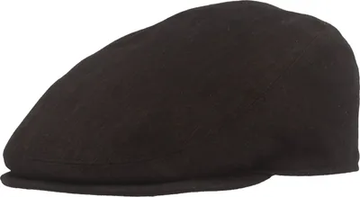Bullani knautschbare Schiebermütze Flatcap aus 100% Leinen in schwarz