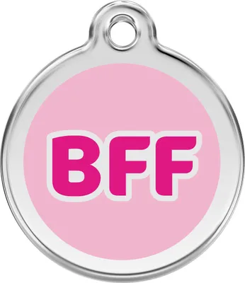 Produktbild von RedDingo Hundemarke mit individueller Gravur BFF pink, Größe: S
