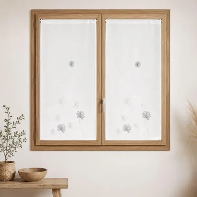 Produktbild von Ein Paar bestickte Vorhänge mit Blumenmustern