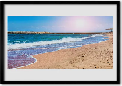 Produktbild von Bild 100x70 MDF-Rahmen Wandkunst Ocean Beach Landschaft