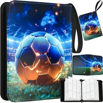 Productafbeelding van Groot verzamelalbum voor voetbalplaatjes - 900 kaarten met rits