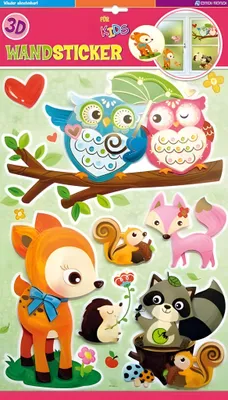 Produktbild von Trötsch Wandsticker "Waldtiere" 30 x 50 cm