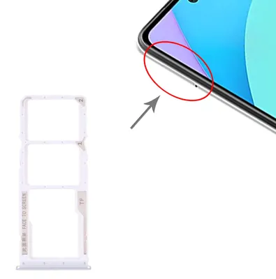 Produktbild von Dual SIM + Micro SD Karten Halter Adapter Weiß Xiaomi Redmi 10 / 10 Prime Ersatz