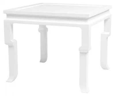 Obrázek produktu pro Casa Padrino Luxury Art Deco Designer Mahogany Side Table White - hotelový stůl