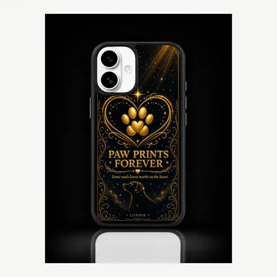 Zdjęcie produktu dla Etui na iPhone 16, pokrowiec ochronny na telefon z motywem łapek – LUNØIR ©