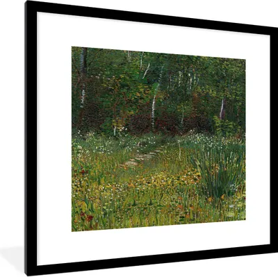 Produktbild von MuchoWow® Gerahmtes Poster Asnières - Vincent van Gogh 40x40 cm - Poster mit Schwarzem Bilderrahmen Wandposter Rahmen Foto Bilder - Poster - Plakat im Rahmen