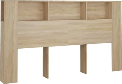 Produktbild von vidaXL Kopfteil mit Ablagen Sonoma-Eiche 180x18,5x104,5 cm