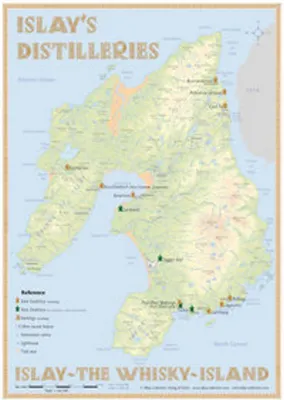 Obrázek produktu pro Whisky Distilleries Islay - Tasting Map