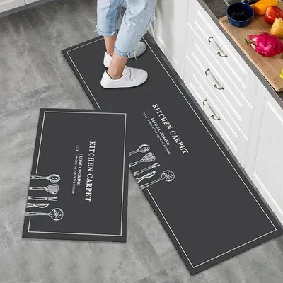 Produktbild von Famanu Küchenmatten Set, rutschfest, waschbar - 50 x 80 + 50 x 150 cm