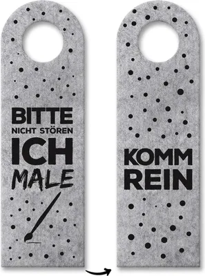 Produktbild von 3x Bitte nicht stören, ich male! - Türhänger Türhänger Türanhänger Türschild