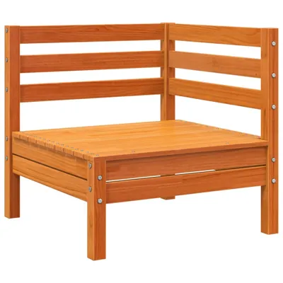 Zdjęcie produktu dla Ogrodowa sofa narożna, woskowy brąz, lite drewno sosnowe