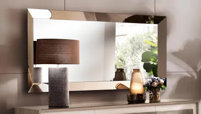 Zdjęcie produktu dla Lustro ścienne Drewniana rama Złote lustro Lustro ścienne Wiszące lustro Salon Nowe