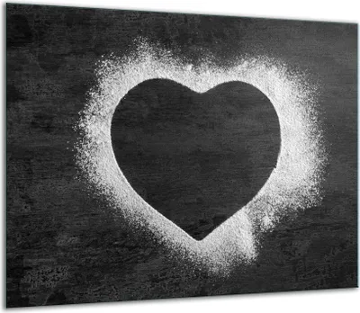 Produktbild von Herdabdeckplatten Glaskeramikkochfeld-Abdeckung Spritzschutz Glas 60x52cm Herz