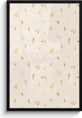 Produktbild von MuchoWow® MuchoWow® Gerahmtes Poster Blumen - Pastell - Muster 60x90 cm - Poster mit zchwarzem Bilderrahmen - Kunst